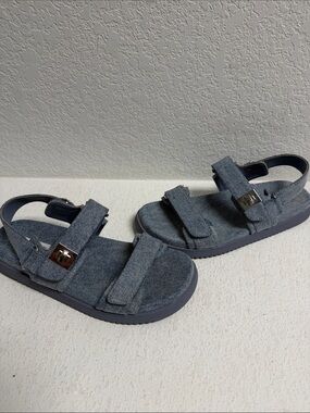 Steve Madden Denim Blue Adjustable Strap Sandals woman’s 10 Like New